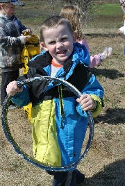 boy and tire