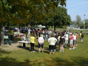 walkers receiving their instructions