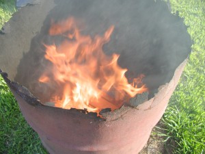 backyard burn barrel
